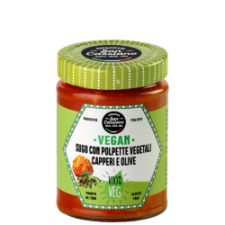 Sugo polpette vegetali Capperi olive