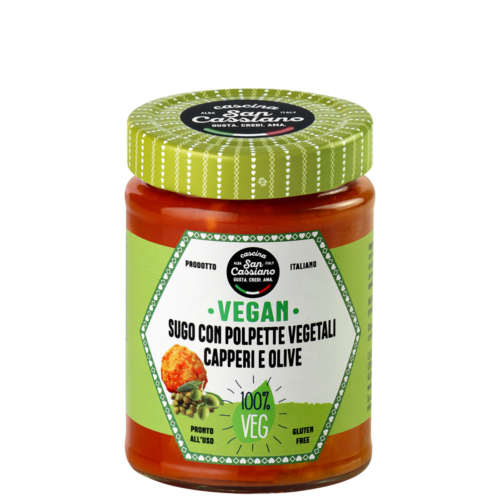 Sugo polpette vegetali Capperi olive