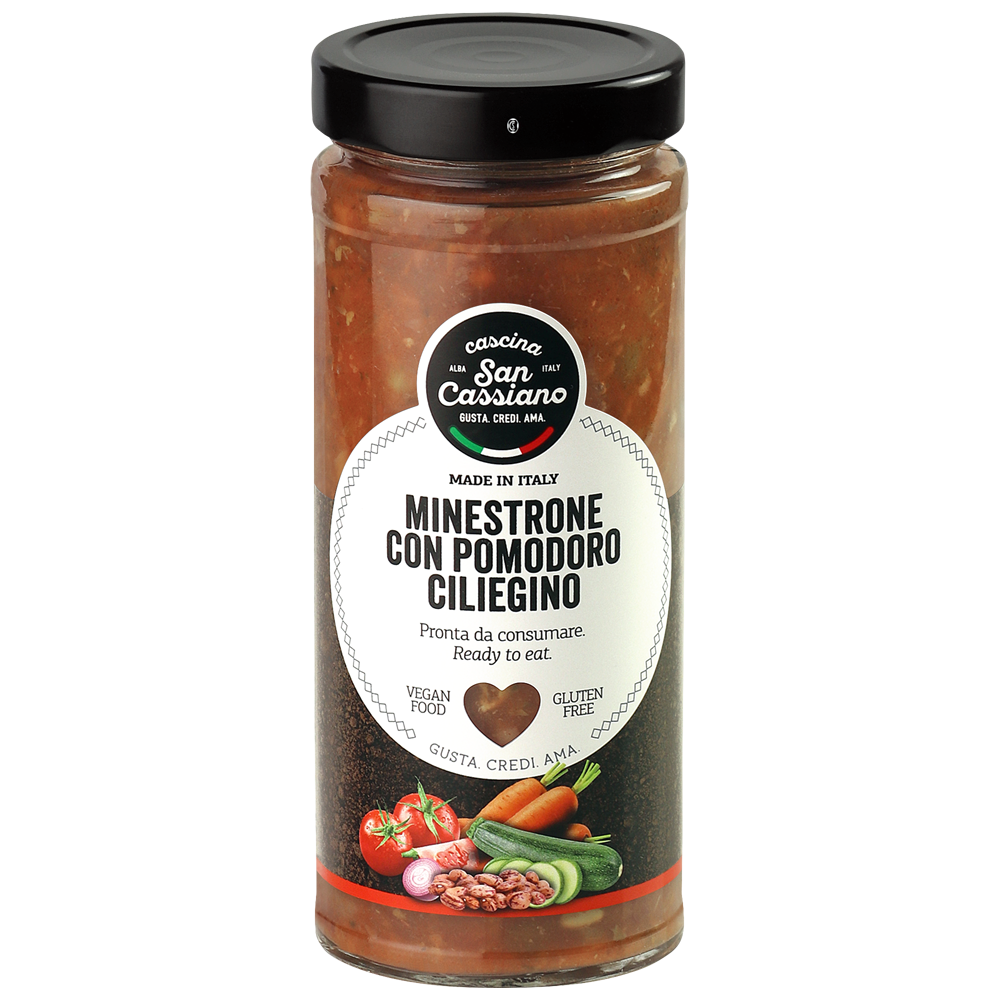 Minestrone con pomodoro ciliegino